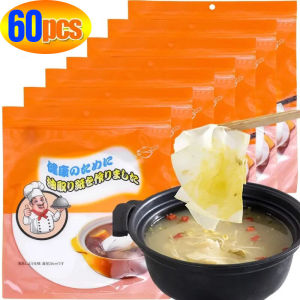 60Pcs Soup Disposable Oil-Absorbing Paper Food Grade Cooking Baking Oil Absorption Film Filter Paper Kitchen Tool Accessories