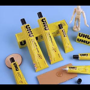 UHU 35/60ML All Purpose Transparent Adhesive Glue Extra Strong Clear Glue Handmade Model Glue Fabric Leather Glue DIY Glue