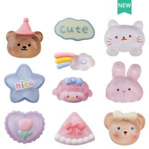 10pcs/lot Cartoon beautiful accessories for your shoes  DIY jibitzz for crocs set 10 pcs set croc charm Shoe Buckle Shoe Decoration shoes