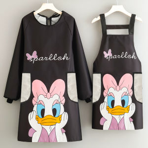 High Aesthetic Long Sleeve Apron Hand Wiping Workwear Waterproof Oil Resistant Kitchen Gown Ladies Home Use Fulfills All Needs