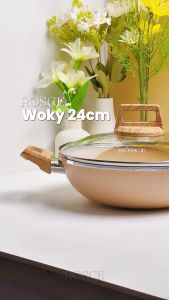 FRY PAN Panci 24cm penggorengan anti lengket panci granit putih venice gagang bakelit tahan panas