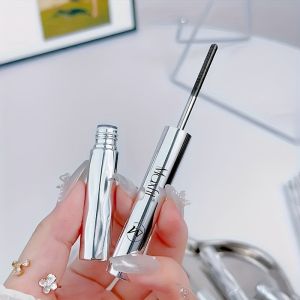 Waterproof Spiral Brush Head Mascara - Steel Tube Long-lasting Easy to Apply - Suitable for Beginners Party Makeup