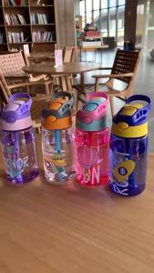 JJYY 1PC Kids Water Sippy Cup Kids Water Bottle with Straw and Handle Portable Drinking Bottle Cup Children