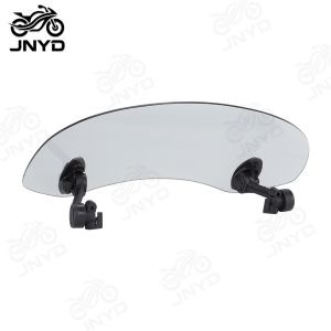 JNYD Motorcycle Adjustable Windscreen Wind Deflector Spoiler Clamp-On Extension Windshield Universal For Harley BMW Honda
