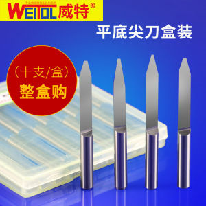 Thép Vonfram Khắc Cnc Dao Đáy Bằng Dụng Cụ Sắc Nét Cho Máy Chế Biến Gỗ Và Khắc Witte 3.175 Mm Nón Đế