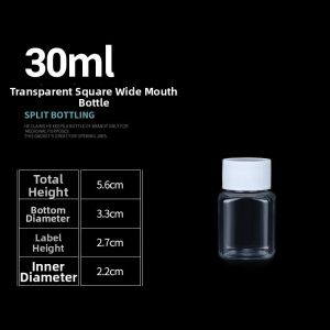 MUHUALAN | Square Transparent Plastic Bottles Sealed Thick