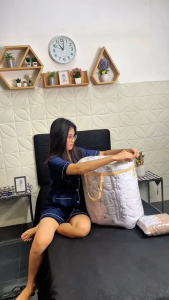 Duvet Cover Bahan MicroSilk Microtencel Garis Quilt Dufet Sarung Bedcover 160X200 180x200 200x200