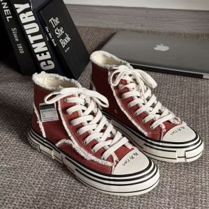 Mens High Top Canvas Shoes Fall 2025 New Style Minority Design Poor Mans Shoes Youth Retro Korean Version Casual Board Shoes