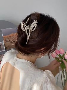 JEPIT RAMBUT KOREA JEDAI WANITA BUNGA TULIP ELEGAN PREMIUM ZIRKON MUTIARA MOTIF BARU ORIGINAL IMPORT