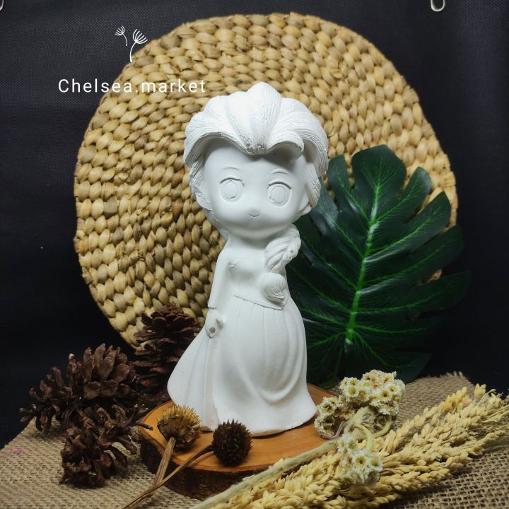 patung lukis celengan frozen 3D