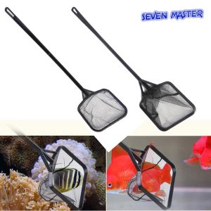 Seven Master Fishing Equipment Black Spoon Net Portable Long Net Handle Fishing Landing Net for Aquarium Tank