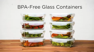 IMUTO Bento Lunch Box Leak Proof Borosilicate Glass Lunch Box Microwave Safe Food Container Fresh Lock with Lid  Leakproof & Microwave Safe