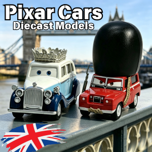52TOYS | Pixar Cars Lightning McQueen Queen Soldier UK Fillmore 7-10CM 1:55 Metal Model Racing Car Toys Birthday Christmas Gifts
