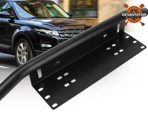 กันชน ป้ายทะเบียน บาร์จับยึด สำหรับรถทุกรุ่น แคชบาร์ ไฟLED กันชนหน้า หลัง 1 ชิ้น (สีดำด้าน) #201 205