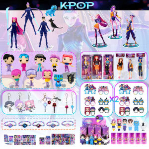 K-Pop: Demon Huntrix Anime Character Stand Up Anime Decoration Huntrix Kpop Kit Character Photo Card Acrylic Desktop Standing