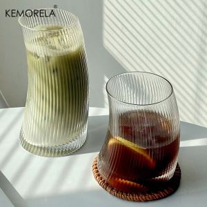 450ml/300ml Glass Cup Sail Shaped Rolling Vertical Transparent Tea Juice Glass Beer Can Milk Drink Cups Breakfast Mug Drinkware