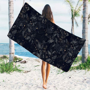 BILIBILI | Dark Owl Woodland Beach Towels Ultra Lightweight Quick Drying Super Absorbent Summer Essential Fast-Drying Towel for Beach