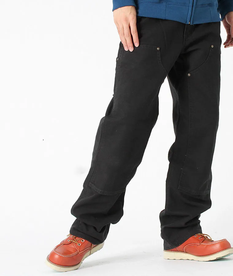 CARHARTT B136 - Double Front Washed Duck Loose Fit Pant - Black