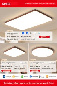 Smile | New Style Black Walnut New Chinese Style Simple Full Spectrum Eye Protection Ceiling Light