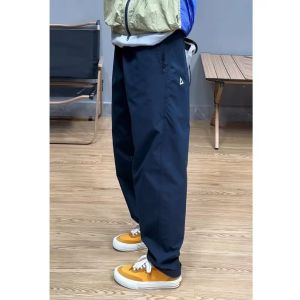 Khaki Mens Workwear Pants Summer Outdoor Cycling Sports Quick Dry Straight Leg Casual Trousers Teenage American Functional Style
