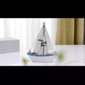 Ornamen Kapal Layar Mediterania - Ornamen Tema Laut | Hiasan Meja | Ornamen Kapal Laut