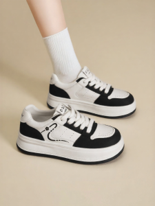 Josiny | Thick Sole Height-Increasing White Casual Shoes