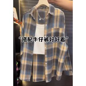 Áo Sơ Mi Kẻ Caro Màu Đỏ Dáng Rộng Cho Nữ Mùa Hè 2025 Áo Khoác Cardigan Dài Tay Cổ Polo Chống Tia UV Bằng Vải Cotton
