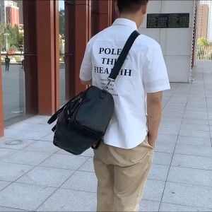 Tas Travel Kulit Pria - Tas Duffle Besar Bisnis Tas Bahu - Tas Jinjing Travel Kulit Aslii