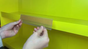 90cm Klip Label Harga/Price Rail/Tempat  Pemegang Harga Rak/Price Tag Holder/Label Harga Type Jepit