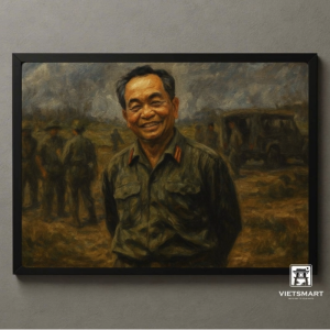 Tranh Nghệ thuật "Chân Dung Đại Tướng Võ Nguyên Giáp" VIETSMART ART - Acrylic 45x 60cm