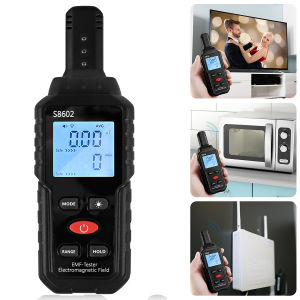 Electromagnetic Radiation Detector Professional 3 in 1 Handheld EMF Reader Portable EMF Meter with Sound Light Alarm Digital LCD
