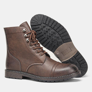 Leather Boots 2026 Brand Casual Comfortable Fashion Boots Shoes Man