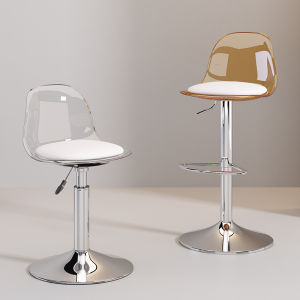 Bar Stool For Home Adjustable High Stool Bar Stool Cashier High Chair Acrylic Front Desk Transparent Bar Stool