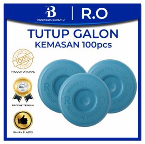 Tutup Galon Isi Ulang ro 100 pcs murah warna biru bahan elastis anti tumpah anti pecah merek IB