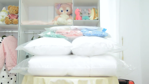 GH - PAKET TRAVELING Paket 5PCS Plastik Vacum Vakum Baju Vacuum Bag + 1PC 2in1 Pompa Angin Elektrik