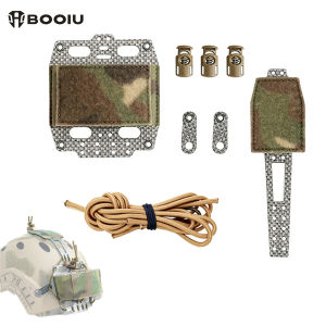 BOOIU Tactical Battery Case Storage Pouch Helmet Retention System PVS31 NVG Battery Box Pouch Adjustable Fast Helmet Accessories