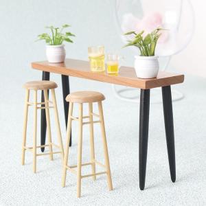 Lizola Miniature Food Play 6 Bar Counter BJD Dollhouse DIY Scene Simulation Model Dollhouse DIY Wood Material 1:6 Scale