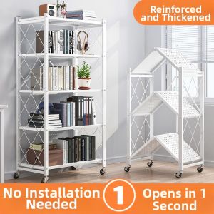 TIJU | Portable Foldable Iron Bookshelf
