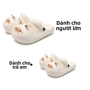 XIXITIAO | Dép Quai hậu Chống Trượt Đế Mềm Hỗ trợ Cung Chân Thiết Kế Mèo Dễ Thương