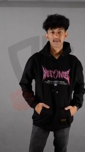 Dezirose Sweater Hoodie Font Metal Daisy Angel Fleece Tebal Premium Distro ( Pria & Wanita ) M-XXL