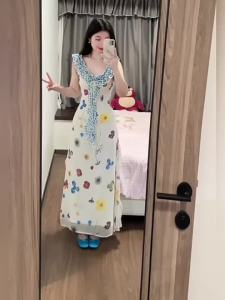 CHANGTONG | Unique Printed Fit and Flare Summer Beach Dress