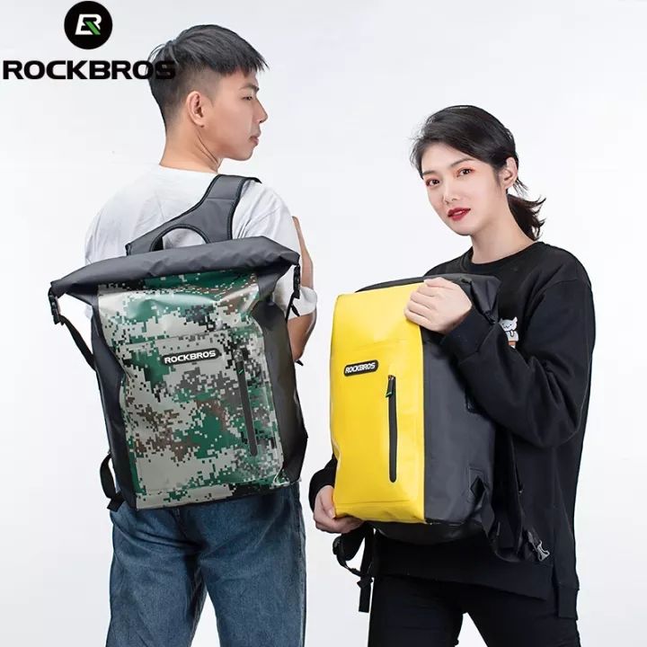 ROCKBROS Waterproof Beach Bag 25L Large Capacity Cycling Backpack