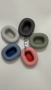 NullMini Replacement Leather Earpads for Apple AirPods Max Memory Foam Headphone Sleeves with 2 Pairs of Dust Covers Gift