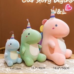 25cm Baby Plush Animals Dinosaur Stuffed Toy Kids Adorable Unicorn Plush Toy Children Soft Adorable Animal Doll Birthday gift for Kids Boy Girl