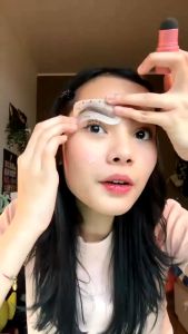 PINKFLASH Natural Brow Powder | Waterproof Eyebrow Cushion Stamp | 1-Step Shaping 4 Shades