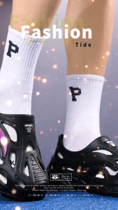 DOANGBO Mens Casual Mesh Sandals with Graphic Print and Comfortable Slip-On Design