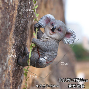 Creative Outdoor Garden Squirrel Climbing Tree Cartoon Decoration Resin Courtyard Balcony Nursery Decor Wall Hanging Ornaments