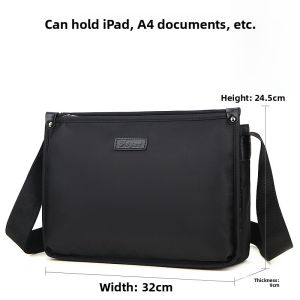 Feger | Casual Oxford Cloth Single Shoulder Crossbody Bag For Men Outdoor Portable Briefcase Backpack With Computer Camera Phone Pouch