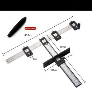 งานไม้ เจาะ Punch Locator คู่มือเจาะ เจาะไม้ Dowelling Guide สําหรับติดตั้งมือจับลูกบิดบนประตูและลิ้นชัก
