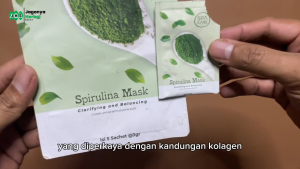 TIENS Spakare Masker Spirulina + Kolagen Masker Anti Jerawat Komedo Pencerah Wajah | Alami Organik